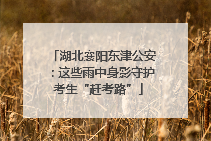 湖北襄阳东津公安：这些雨中身影守护考生“赶考路”